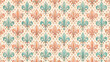 © Konstantin - Abstract vintage wallpaper with intricate pattern fleur-de-lis earthy tones