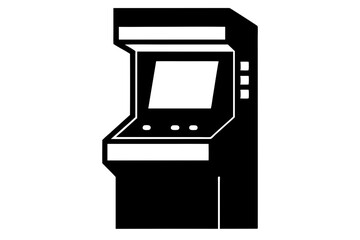 Arcade machine | vector silhouette illustration on white background