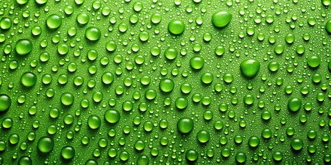 Wallpaper with glossy green finish featuring leading lines background of water droplets