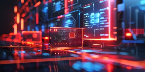 Creative concept depicting cyber defense.