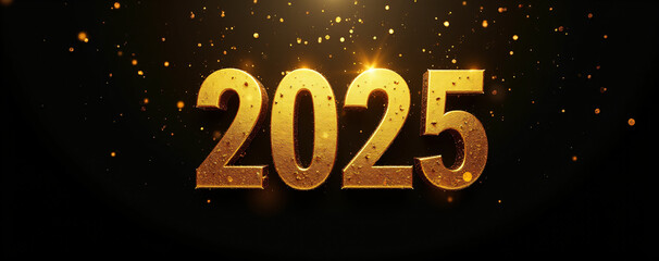 Poster - The new year 2025 design features a bold and eye catching layout with a rich golden color on a dramatic dark background._00001_