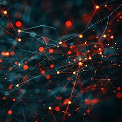 Poster - abstract visualization of network defense.