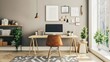© Plaifah - Modern Minimalist Home Office Interior Design