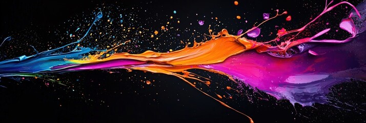 Canvas Print - abstract paint splash desktop wallpaper in resolution