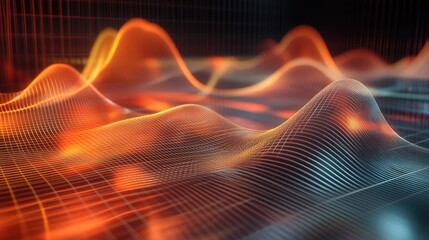 Poster - Abstract Colorful Waves and Light Effects in Digital Space
