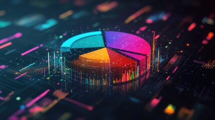 Poster - Colorful Data Visualization with Pie Chart Design
