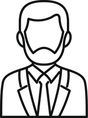 Poster - Simple line icon of a businessman wearing a suit and tie