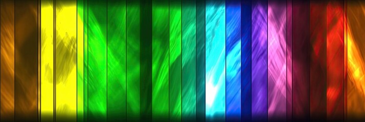 Poster - Vibrant Iridescent Gradient Backgrounds Display a Spectrum of Colors in a Seamless Design