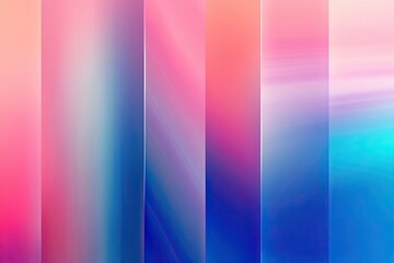 Aufkleber - Vibrant Iridescent Gradient Backgrounds in a Smooth Blend of Colors Suitable for Various Designs