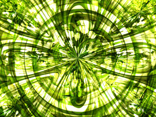 Aufkleber - floral abstract background with green and white colors and flowers of lily of the valley with waves 