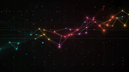 Poster - Colorful Abstract Data Visualization with Stars