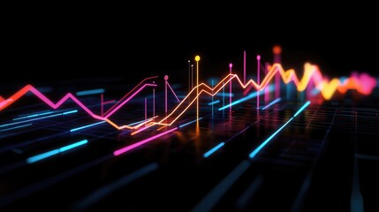 Poster - Colorful Data Visualization with Dynamic Lines