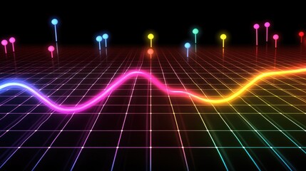 Poster - Vibrant Data Visualization with Colorful Graph Elements