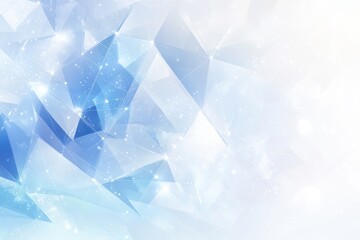 Canvas Print - Abstract blue and white background with geometric shapes, technology-themed Abstract light effect in the form of diamonds on a blurred background Generative AI