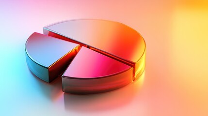 Poster - Vibrant Pie Chart on Abstract Background