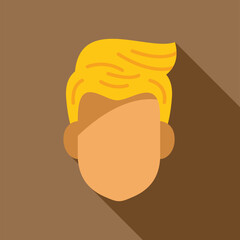 Poster - minimalist and modern flat design illustration featuring a young man with blonde hair, suitable for 