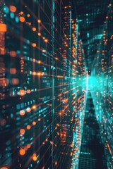 Poster - Abstract visualization of cyber security measures.
