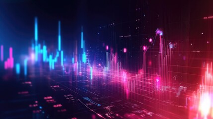Poster - Digital Data Visualization in Vibrant Colors