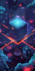 Poster - space for integrating cybersecurity illustrations.