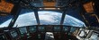 © BloomArt - Spaceship Cockpit View of Earth with Cloud Cover