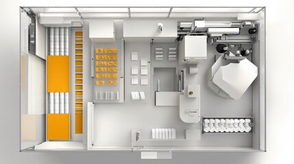 Poster - Modern Warehouse Layout with Organized Spaces