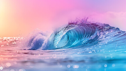 colorful wave design, vibrant wave design on colorful background with empty space high-quality image