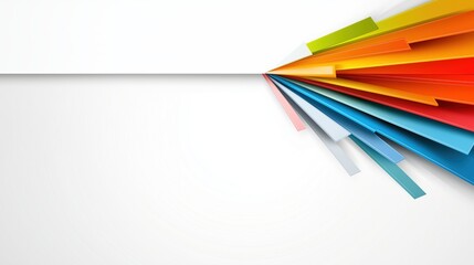 Aufkleber - Colorful rainbow with a white background. The rainbow is made up of many different colors, including red, orange, yellow, green, blue, and purple