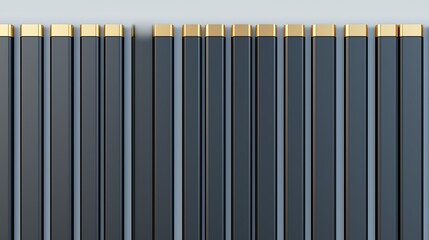 Poster - Row of black and gold books are lined up. The books are all the same size and are placed next to each other. The books are arranged in a way that they are all facing the same direction