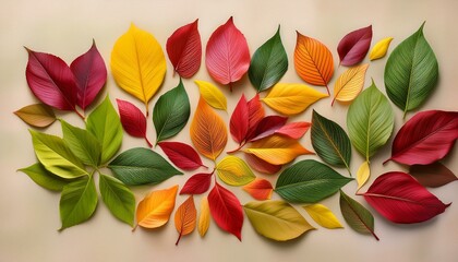 Canvas Print - Autumn leaves in various shades