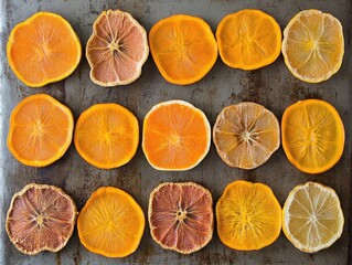 Poster - Pumpkin slices arranged naturally