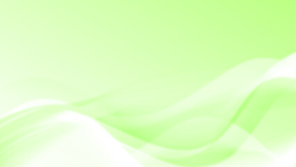 Green background with smooth white wavy abstract. Elegant green white gradient background.