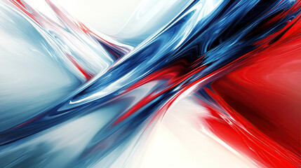 Abstract background with red, blue, and white colors, a futuristic technology concept, with motion blur