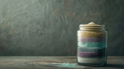 Wall Mural - Layered Colored Sands in a Clear Jar