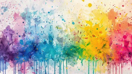 Poster - Vibrant Splash of Colorful Abstract Paints