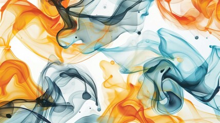 Canvas Print - Colorful Abstract Smoke Patterns in Fluid Motion