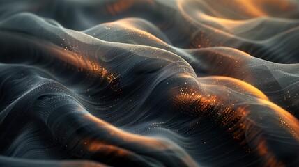Wall Mural - abstract gold and black wave texture background