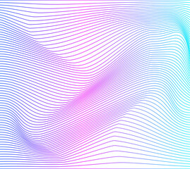 Line mesh wave gradient design element vector
