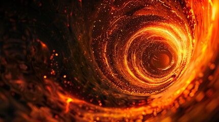 Wall Mural - abstract spiral of fire: a cosmic vortex