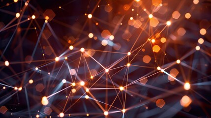 Wall Mural - abstract network connection - technology background