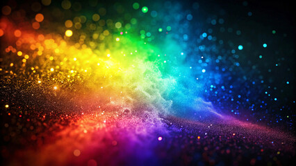 Wall Mural - abstract rainbow texture spectrum of glitter creating a mesmerizing sparkle effect dazzling array of