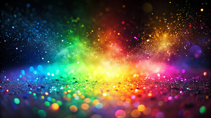 Wall Mural - abstract rainbow texture spectrum of glitter creating a mesmerizing sparkle effect dazzling array of