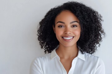 In a studio setting, African American women in white professional attire embody leadership and success, perfect for corporate visuals promoting diversity and inclusion.