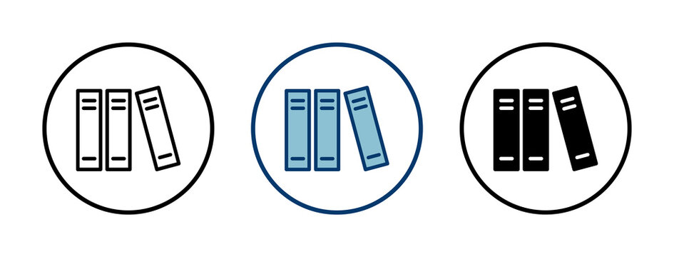 Library icon vector isolated on white background. Book icon vector
