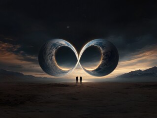 alternate dimension: visual of parallel reality, portraying concept of multiple universes with vibra