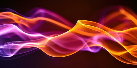 Canvas Print - Abstract smoke design in vibrant colors. AI.