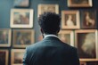 © Atlas Studio - Man in a Suit Contemplating Art Pieces in a Gallery During the Afternoon