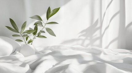 Poster - A clean and bright white background with soft textures, 