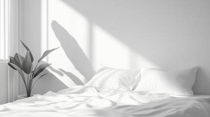 Poster - A clean and bright white background with soft textures, 