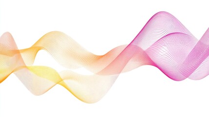 Poster - A design of vibrant, layered sound waves, representing the elegance and complexity of sound, set on a clean white background for PNG use.