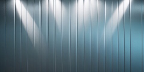 Wall Mural - Abstract blue metal wall with spotlights, perfect for product display or design backgrounds.